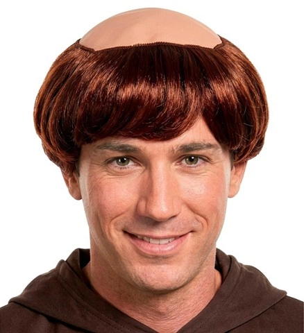 [WID8388F] Monk Wig with Tonsure