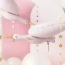 Ballon cigogne rose pastel
