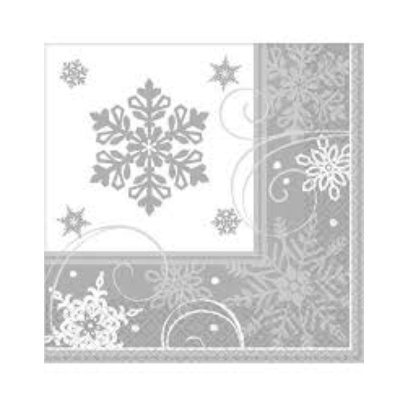 [AMS511559] Sparkling Snowflake napkins