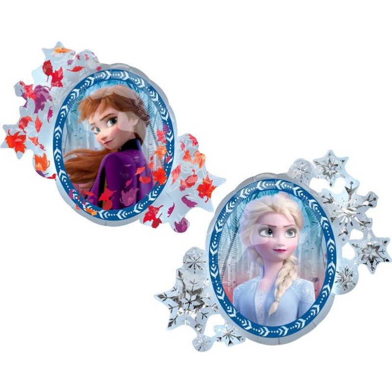 Ballon alu Frozen double face - 76 x 66 cm
