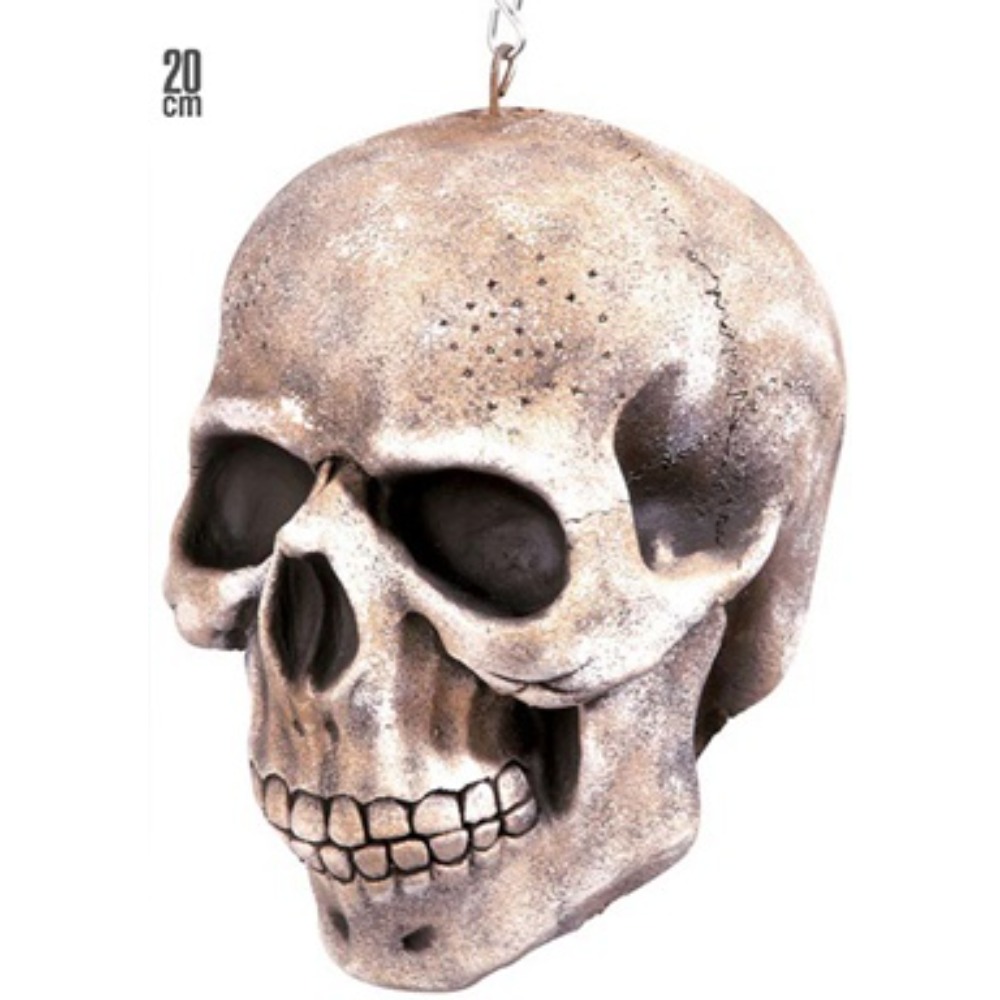 [WID68830] Hanging Skull with Chain - 20 cm