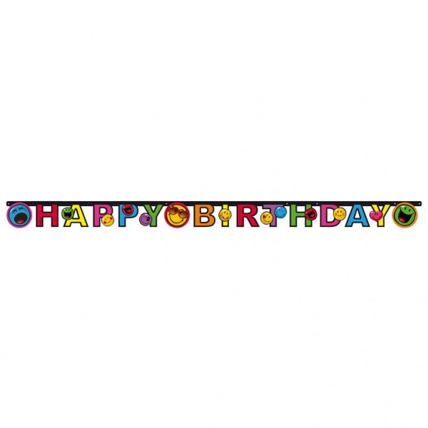 [AMS552432] Guirlande "Happy Birthday" Smiley