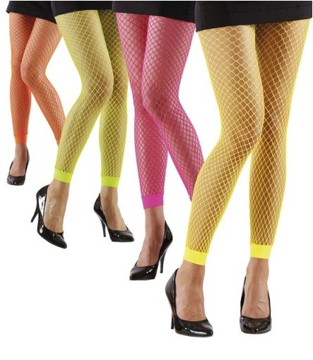 Collants résille - fluo
