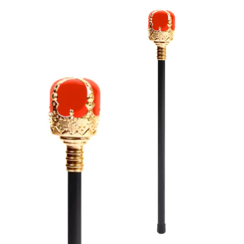 [BOL00608] Sceptre royal rouge et or 48 cm