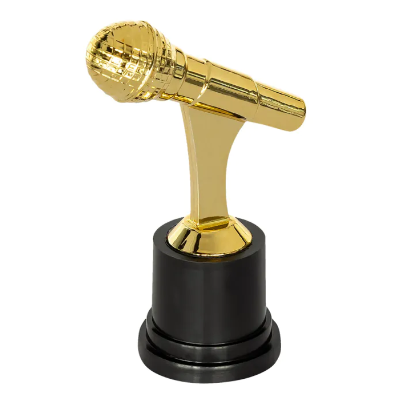 Gold Microphone Trophy