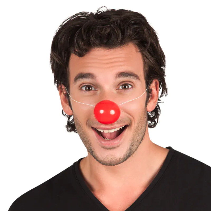 [BOL42057] Clown Nose with Elastic - Pack of 6