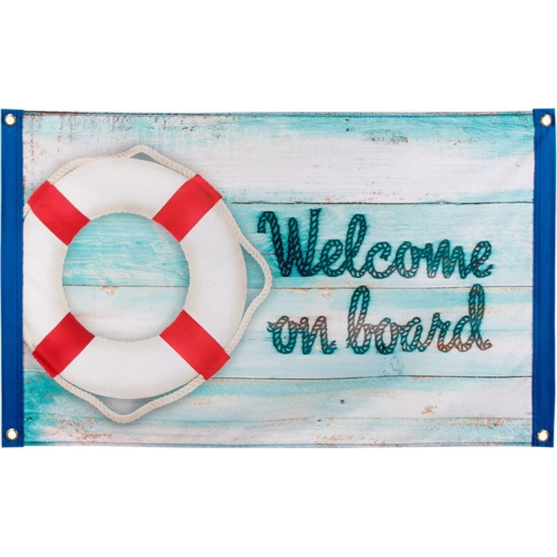 [BOL44382] Drapeau Navy 'Welcome on board'