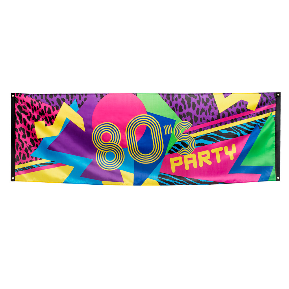 [BOL44602] Bannière polyester 80's party (74*220 cm )