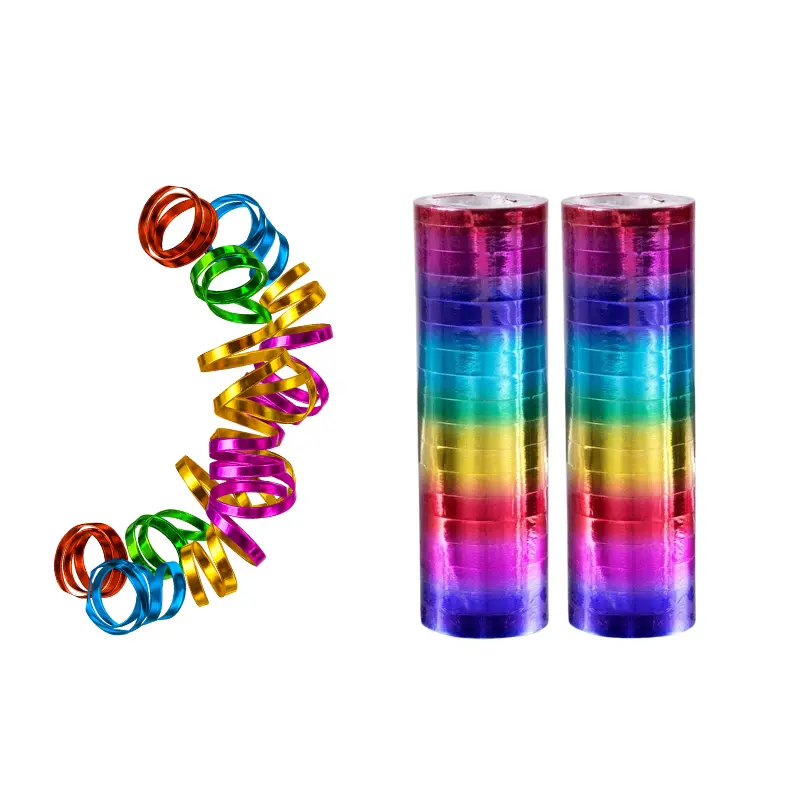 Rouleaux serpentins arc-en-ciel