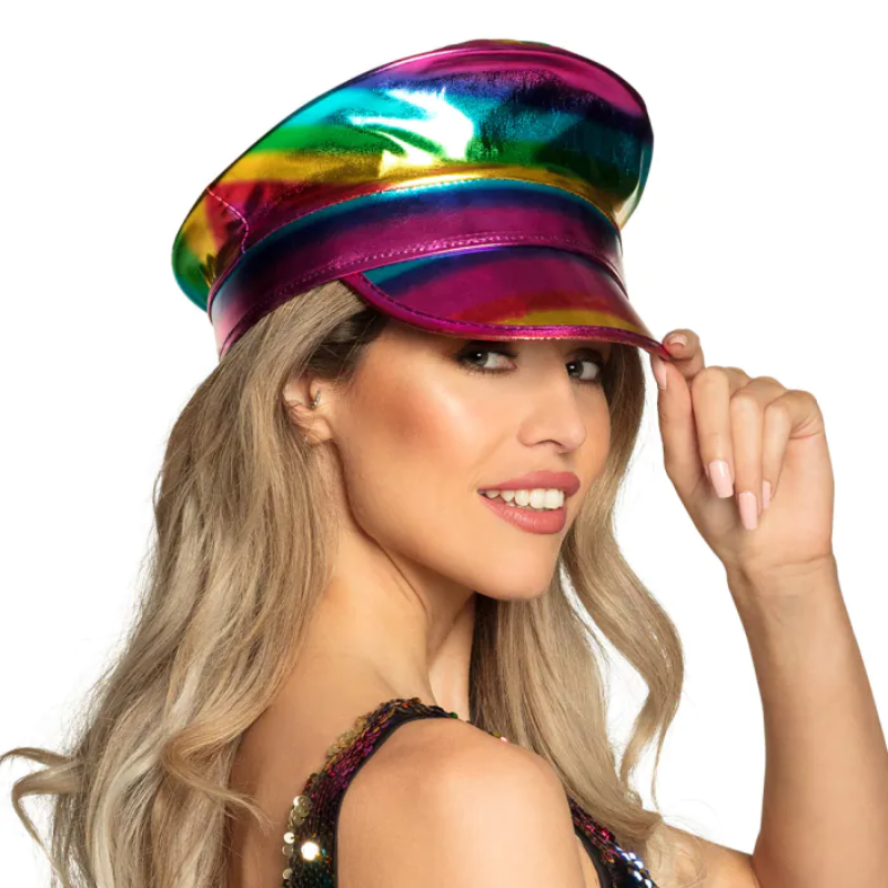 [BOL44737] Regenbogen-Kapitänsmütze