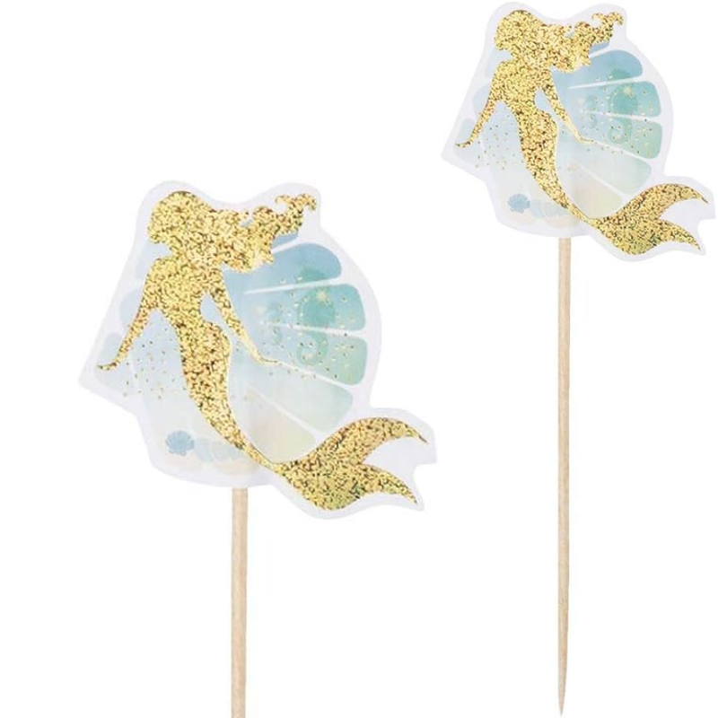 [BOL51008] Set 12 Bâtonnets cocktail Sirène (12 cm)