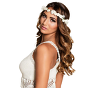 Bandeau couronne de fleurs blanches