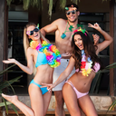  Collier hawaiien Arc-en-ciel