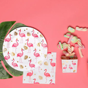 10 Assiettes Flamant rose