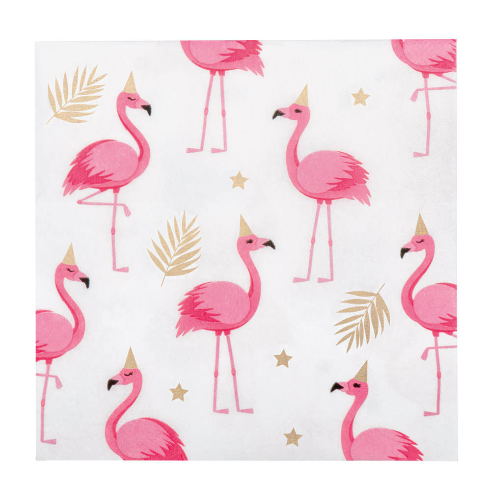 Flamingo Napkins 33x33 cm, pack of 20
