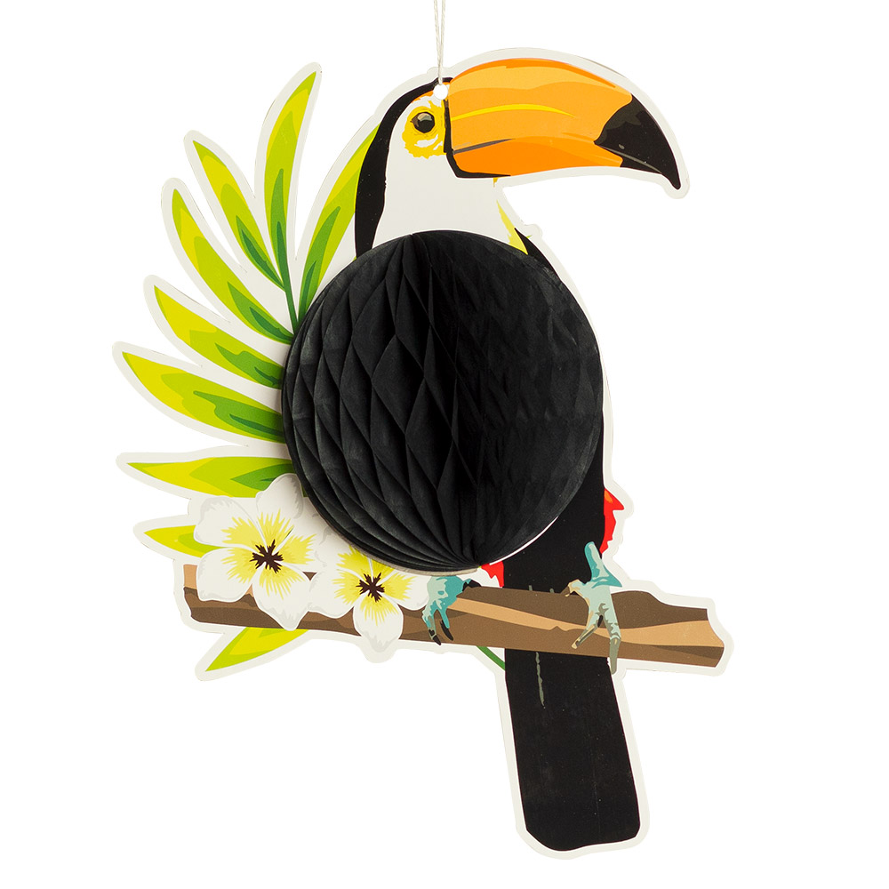 [BOL52598] Décoration en papier alvéolaire Toucan 