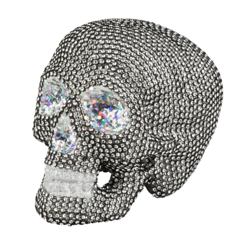 Tête de mort en strass - Halloween