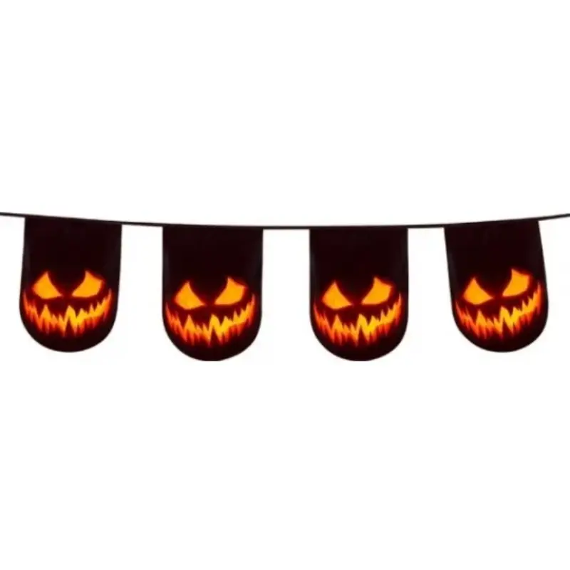 Guirlande Fanions Creepy Pumpkin 6 m