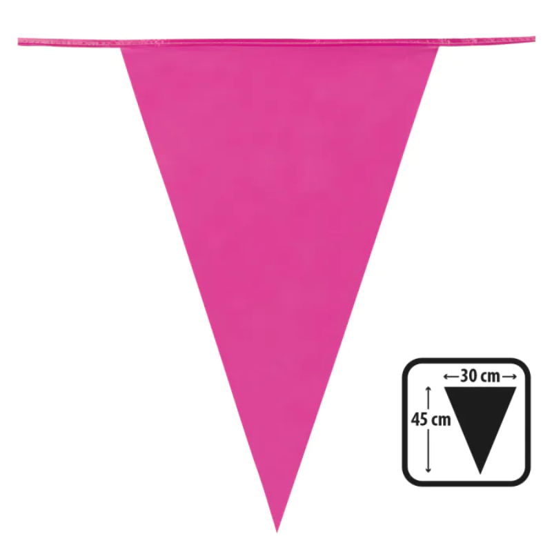 Guirlande de fanions fuchsia
