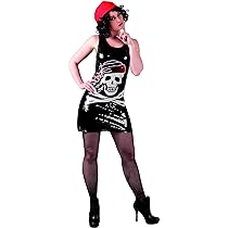 Déguisement femme robe à sequins tête de mort pirate T.M