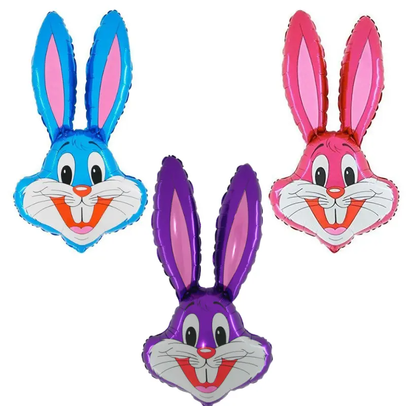 Ballon Tête de Lapin - rose, bleu, violet