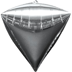 [BWSR2410] Ballon microfoil PIRAMIDE 45 cm ARGENT