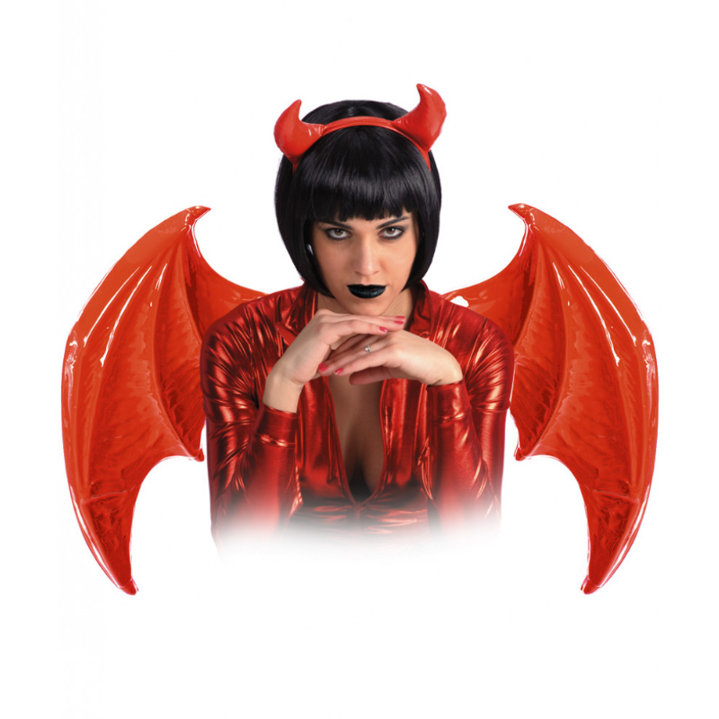 [CAR5317] Ailes de diable en plastique - Halloween 55*80 cm