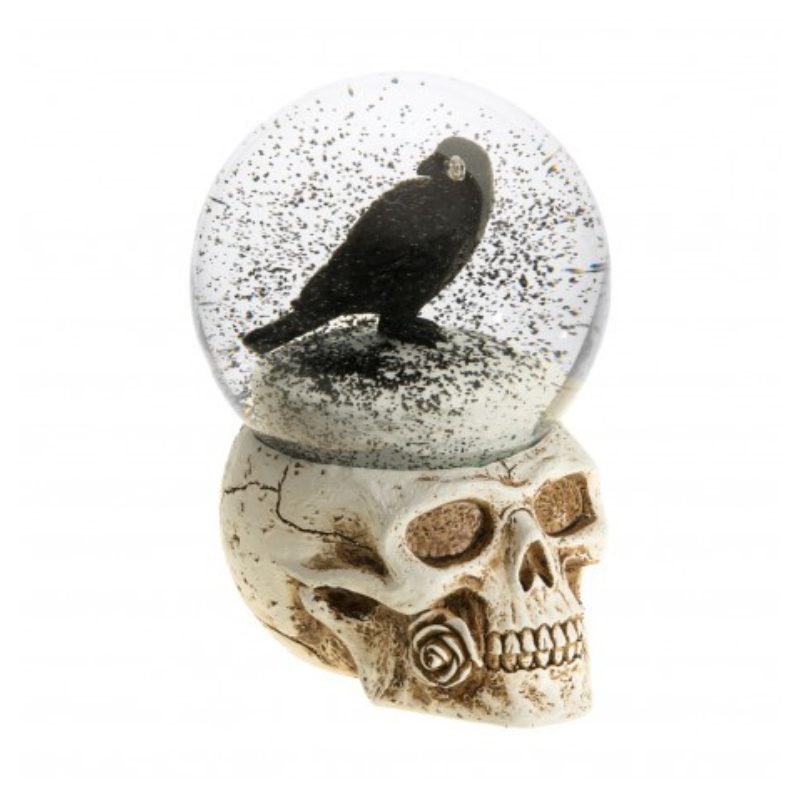 [CHA12104] Skull and Raven Snow Globe
