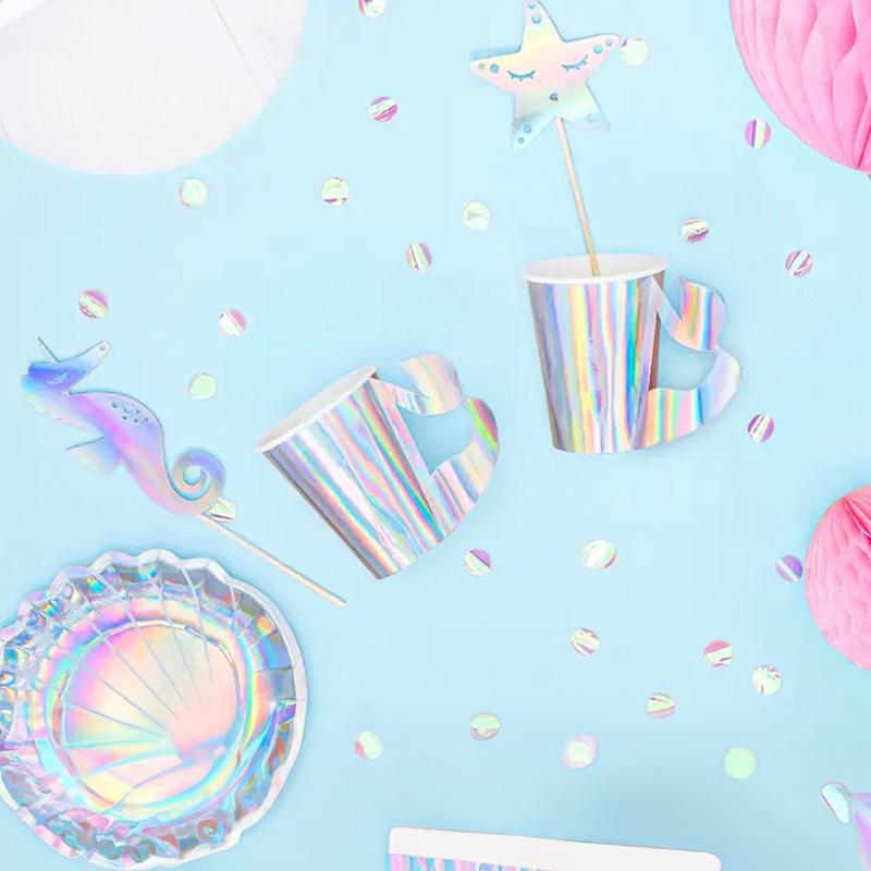 6 Gobelets Sirène irirsés