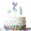 3 Cake Topper Sirène