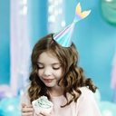 6 Chapeaux de fête Sirène irisés 