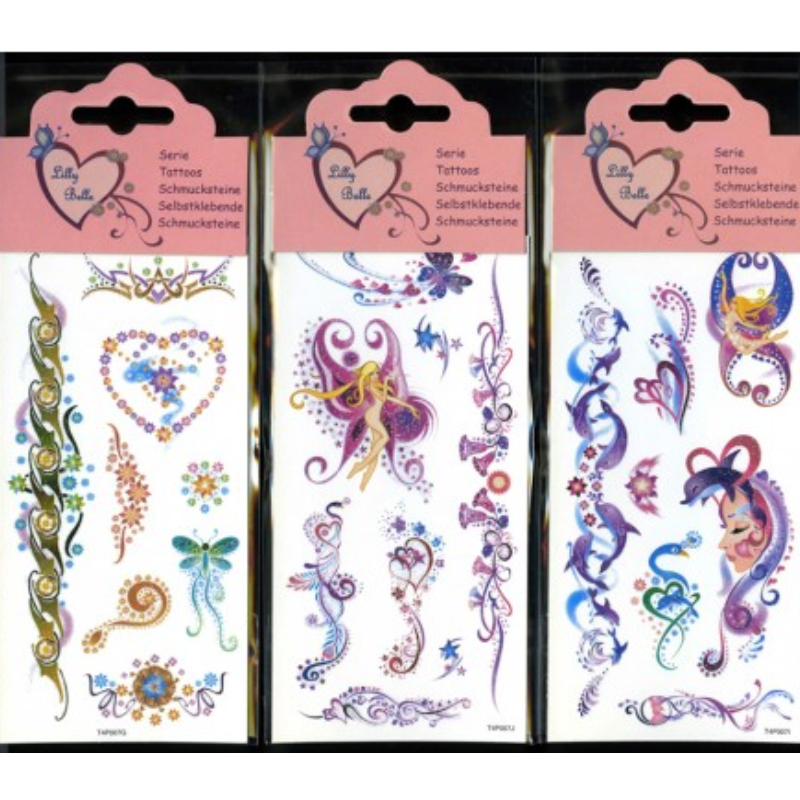 Faux tatouages ornements fleurs