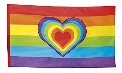 [BOL44721] Regenbogenflagge mit Herz