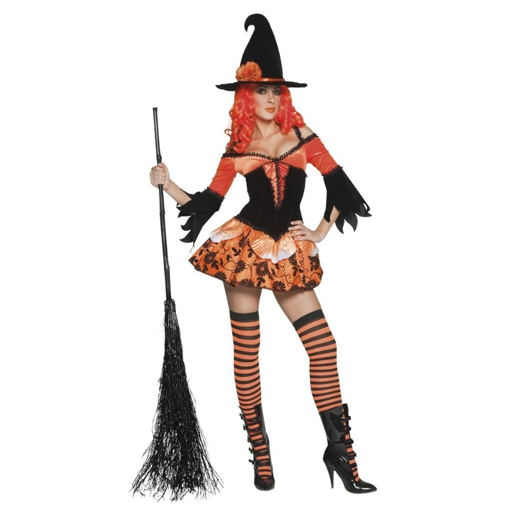 [SMI33750M] Déguisement femme sorcière sexy orange