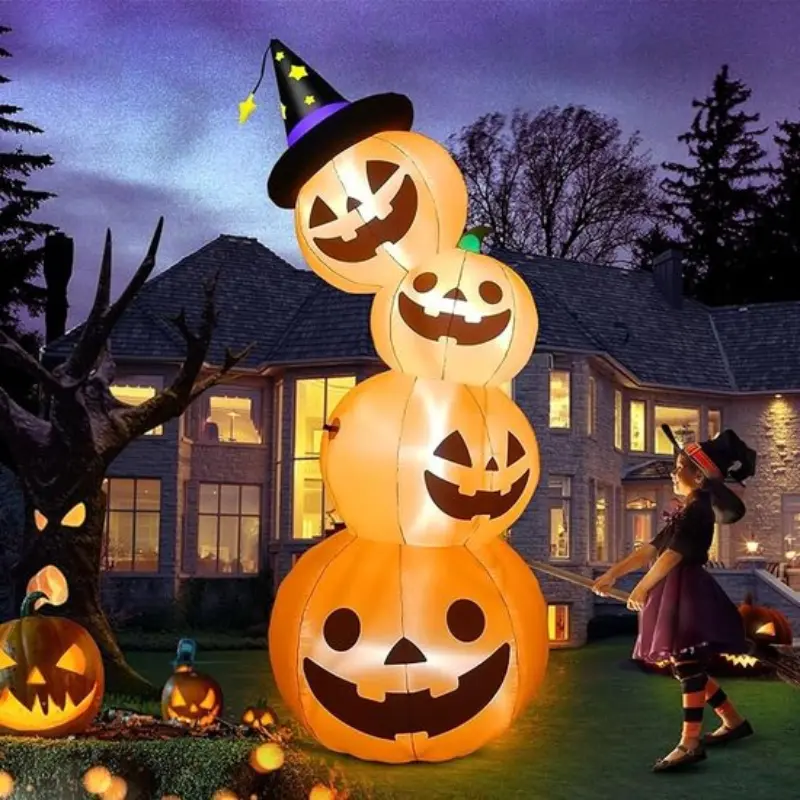 [CAR09110] Inflatable Light-up Pumpkin Column