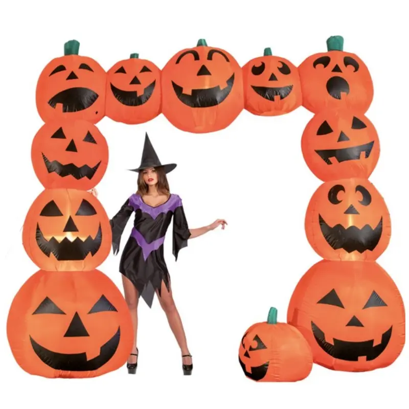 Arche gonflable Citrouilles lumineuses