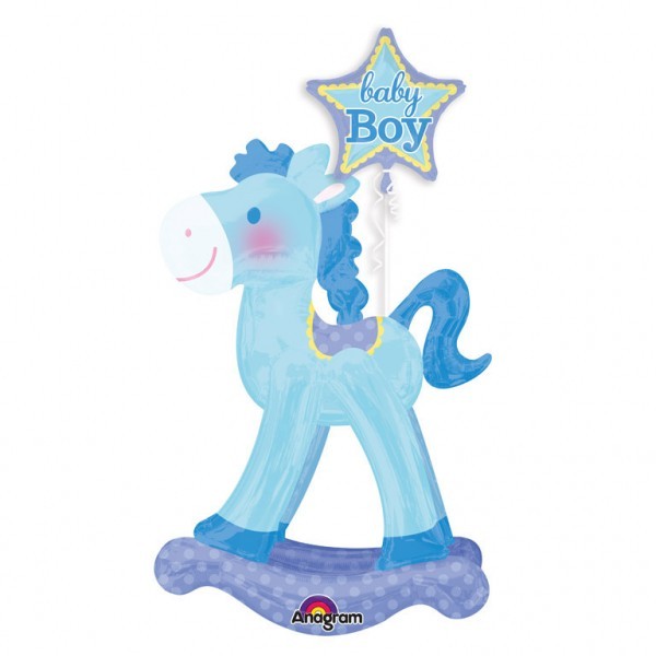 Ballon 3D Cheval à Bascule "Baby Boy" géant