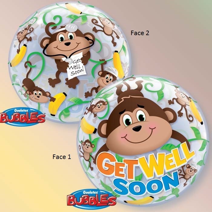 Ballon Bubble "Get Well Soon"