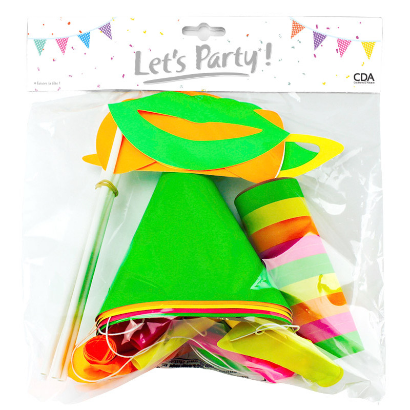 Sachet de cotillons fluo 5 personnes