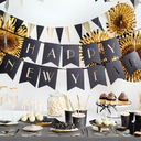 Guirlande Happy New Year Noire et Or