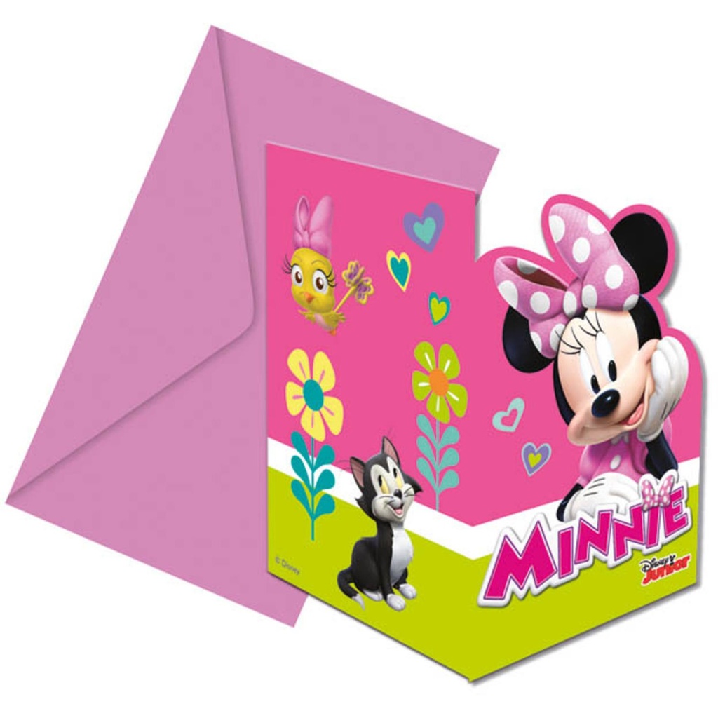 Invitations Minnie Mouse, paquet de 6