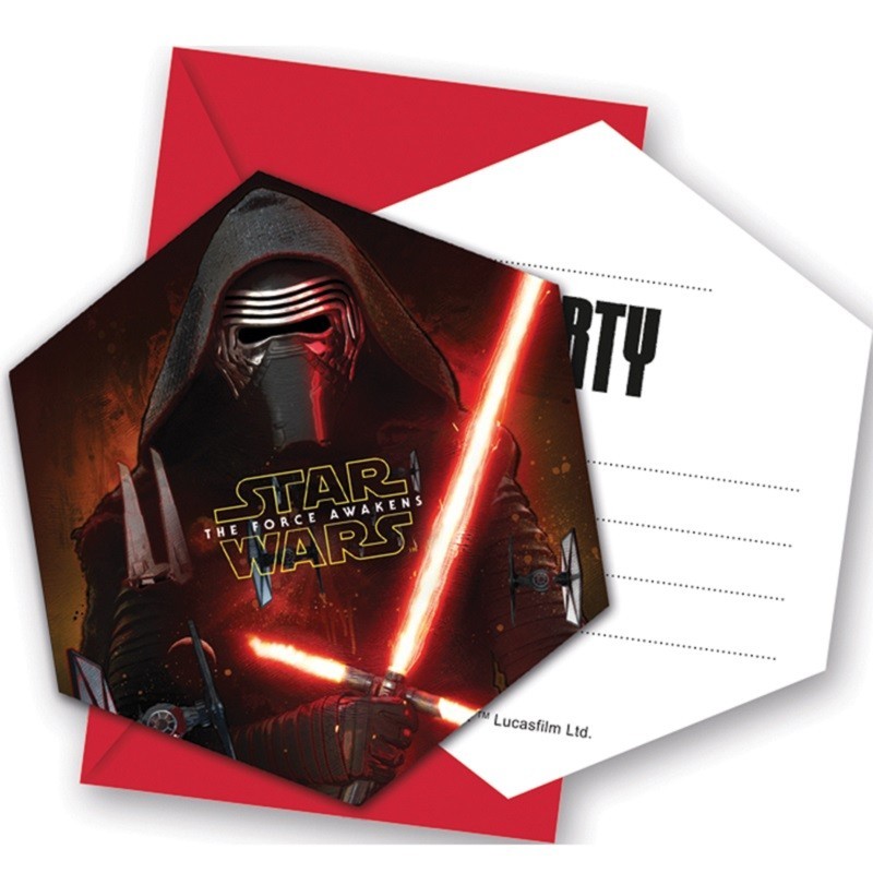 [FOL86218P] 6 Star Wars Einladungen