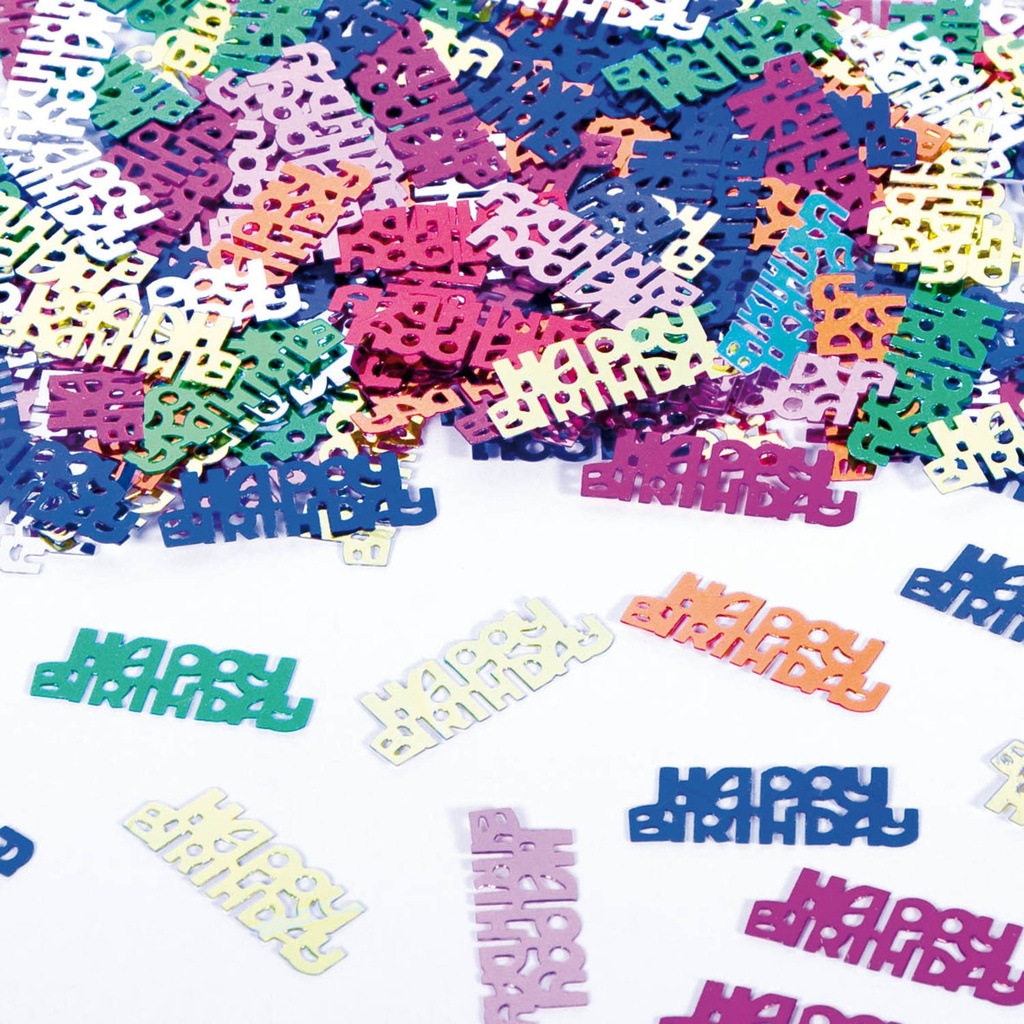 Konfetti "Happy Birthday" mehrfarbig