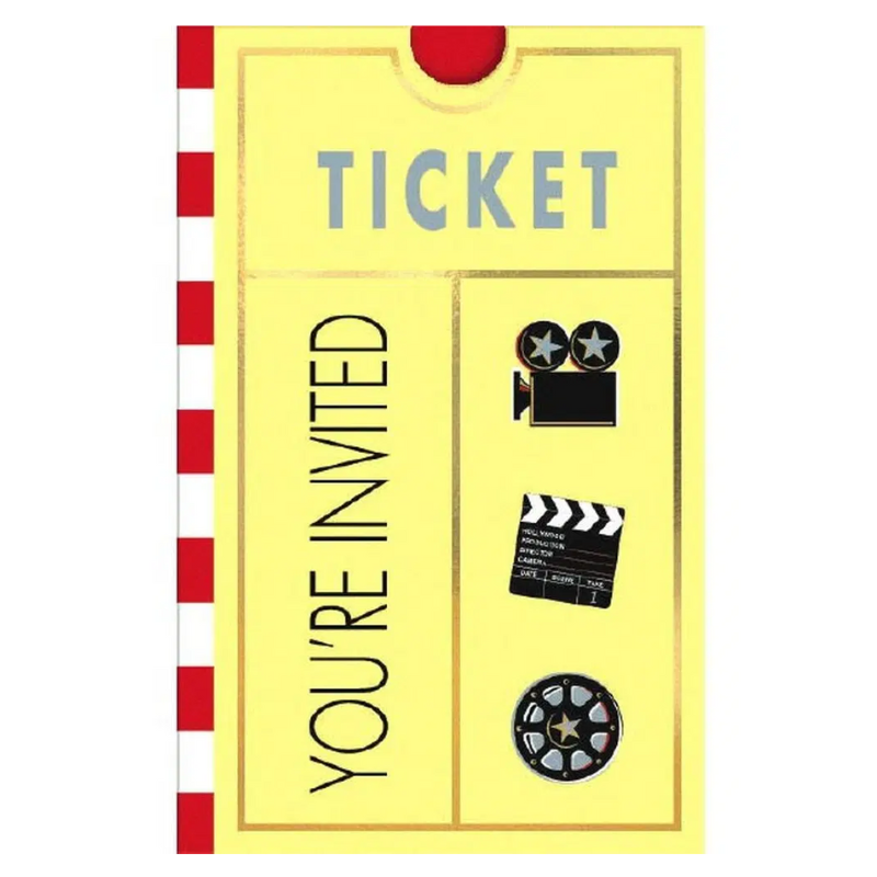 [AMS499122] 8 Hollywood Theme Invitations