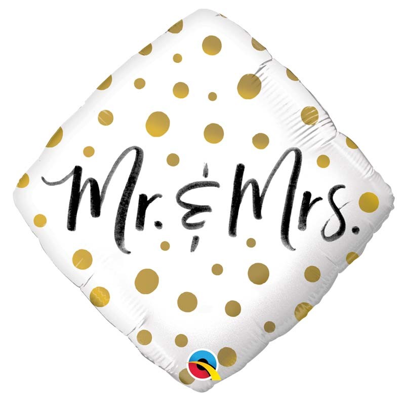 Rauten-Luftballon 'Mr & Mrs'