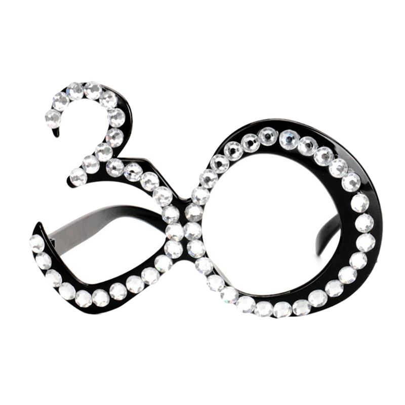 [FOL00749] 30th Birthday Rhinestone Glasses