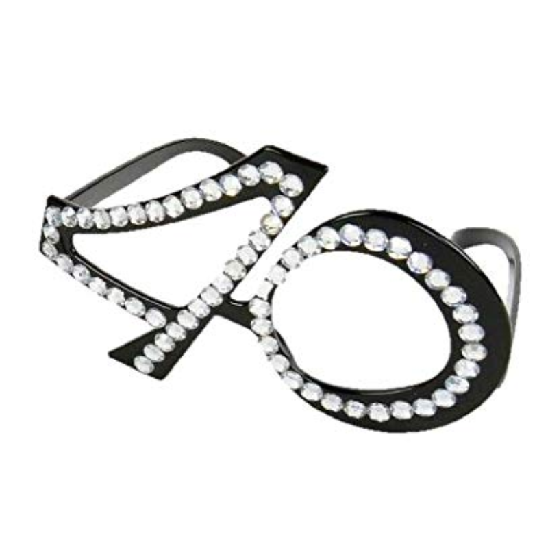 [FOL00751] 40th Birthday Rhinestone Glasses