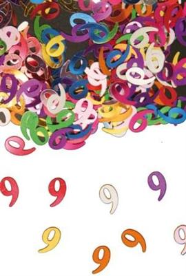 Confettis de table chiffre 9