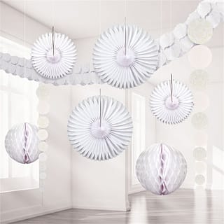 Guirlande de Pompons à Franges Bleu - 3 mètres