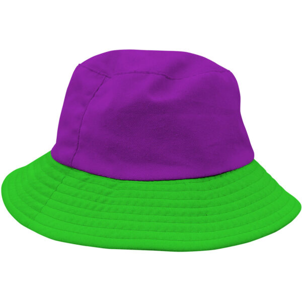 Chapeau BOB violet et vert